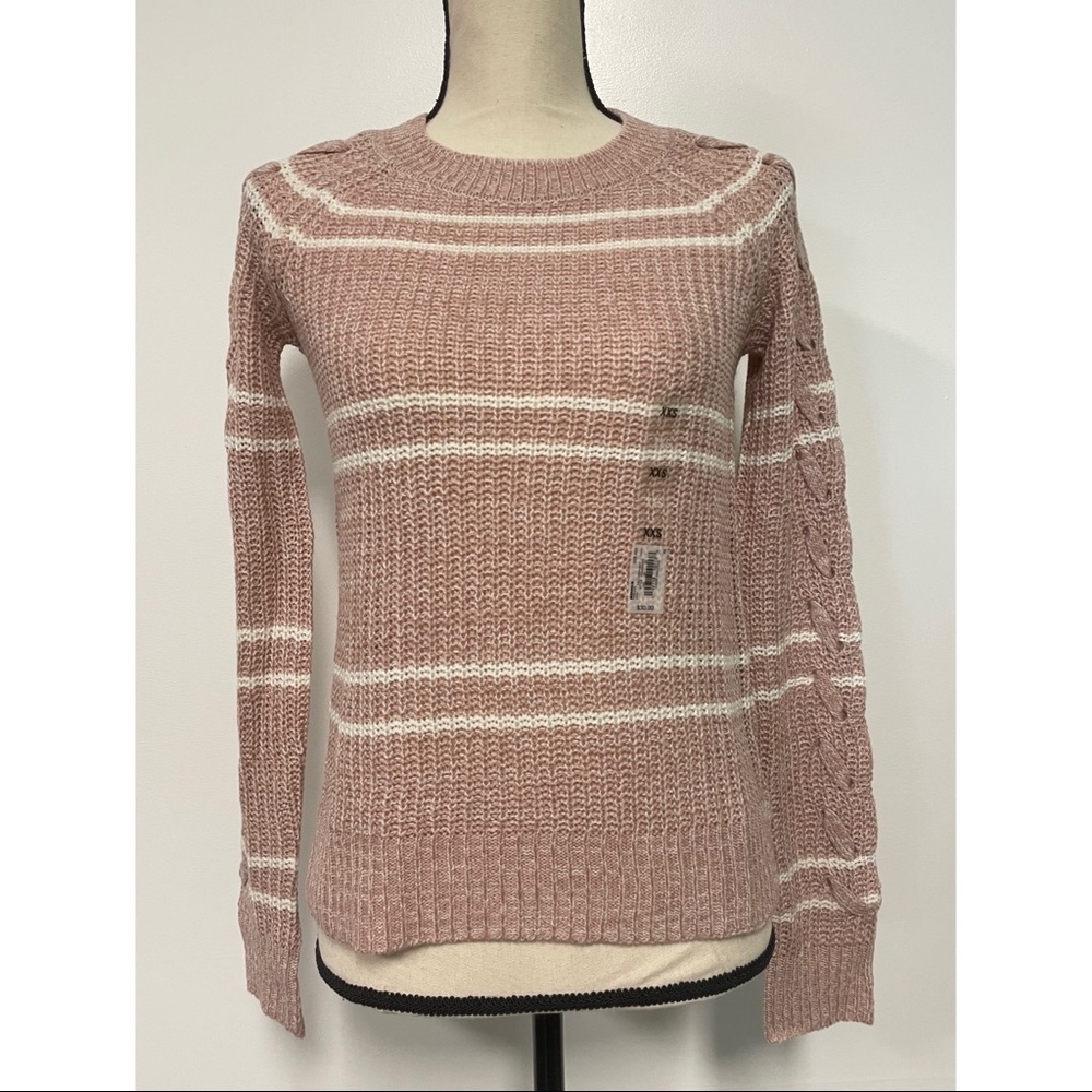 NWT SO Lace-Up Sleeve Sweater Size XXS